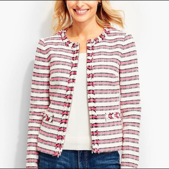 Talbots Jackets & Blazers - Talbot’s braided tweed and fringe jacket